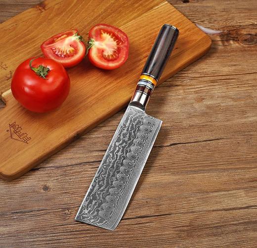 【刀具】大马士革钢刀 7寸新款日式千层不锈钢厨房小菜刀 商品图2