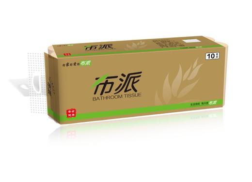 布派本色实心卷短卫生纸10卷