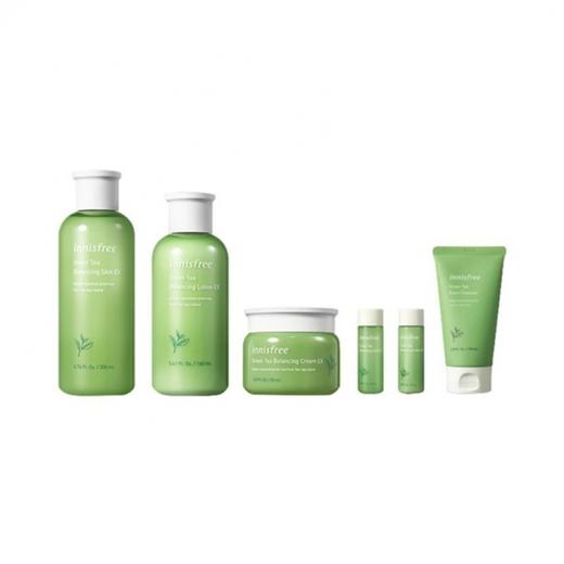 【香港直邮】innisfree/悦诗风吟绿茶平衡保湿水乳补水套装清爽六件套 商品图0