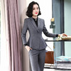 时尚修身，英伦风职业麻灰西服套装XZ-8250QF 商品缩略图0