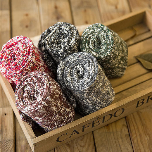 冬季纯棉袜子 经典原宿民族风  风雪花袜粗线 潮袜 成人日系袜子 婀草JPY带授权招加盟代理 商品图0