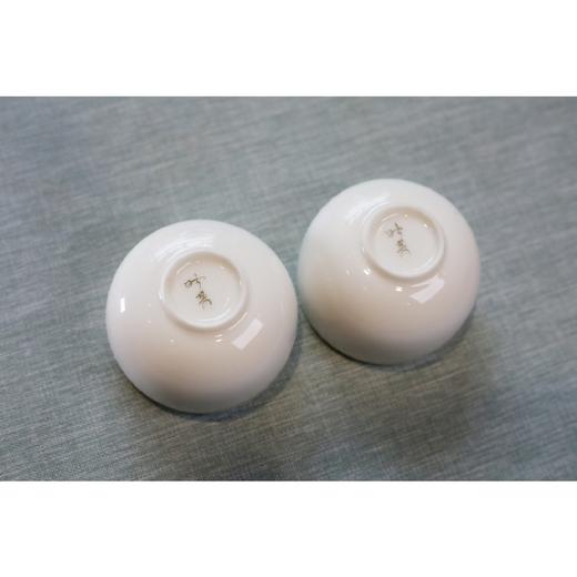 台湾大师 蔡晓芳 纯手工 牙白大碗+黑釉托 商品图2