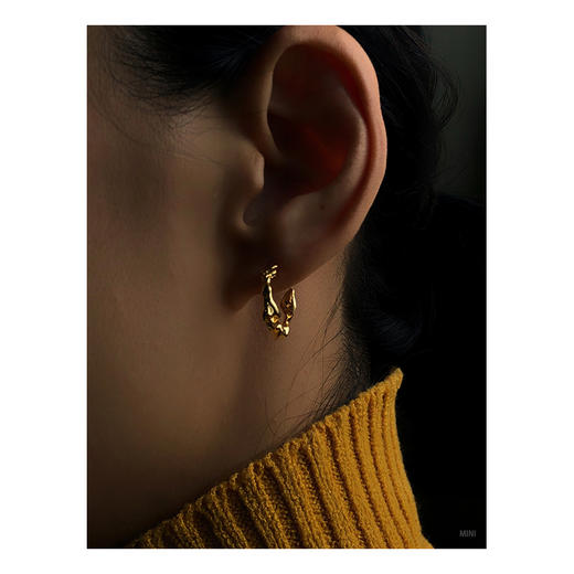 Fyntage | 'Opinalu Hoops Gold [耳环 3尺寸可选] 商品图13