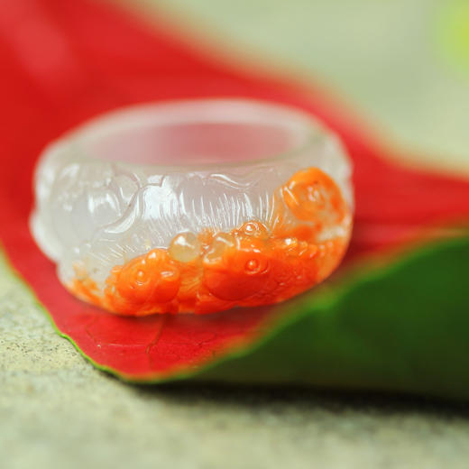 南红荔枝冻戒指 商品图3