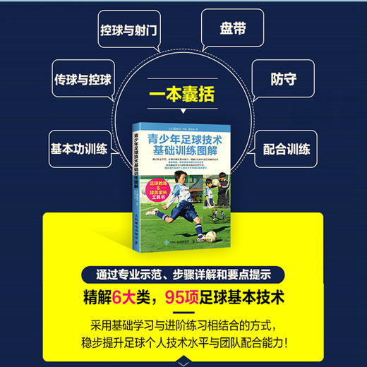 青少年足球技术基础训练图解 商品图2