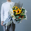 毕业高考花束【心想事成】向日葵玫瑰混搭花束 商品缩略图0