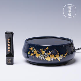 【莺歌烧旗舰店】 霁蓝瓜香满园电陶炉（矮炉）