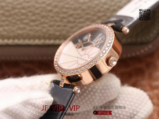 JW梵克雅宝诗意复杂功能系列（巴黎的一天），字面A盘由缟玛瑙跟CNC雕刻铜人打造，机械机芯，女士腕表，皮表带，自动机械机 商品图4