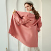 欧芮儿2019秋翻领呢子大衣女长袖粉色毛呢外套女中长款 商品缩略图2