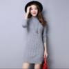 PDD-2019秋冬百搭加厚大码中长款针织毛衣修身显瘦连衣裙【双十一买一送一98元】 商品缩略图5