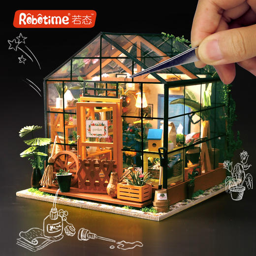 DIY小屋3D立体拼图拼板创意礼物手工拼装咖啡店生日礼物 商品图3