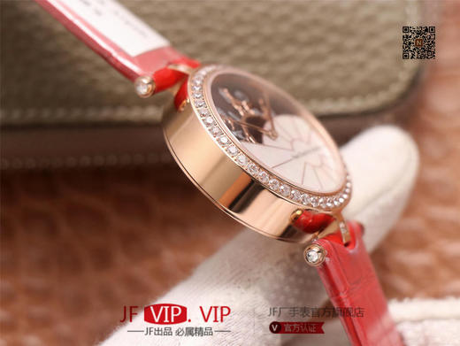 JW梵克雅宝诗意复杂功能系列（巴黎的一天），字面A盘由缟玛瑙跟CNC雕刻铜人打造，机械机芯，女士腕表，皮表带，自动机械机 商品图5