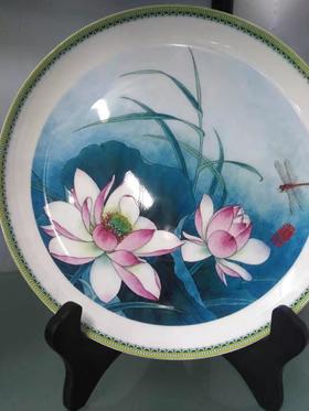 荷花看盘（陶瓷）（仅供济南市区）