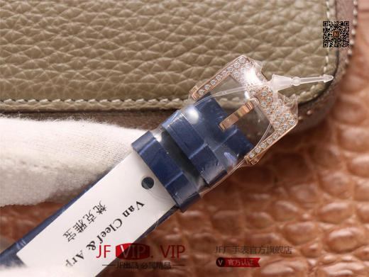 JW梵克雅宝诗意复杂功能系列（巴黎的一天），字面A盘由缟玛瑙跟CNC雕刻铜人打造，机械机芯，女士腕表，皮表带，自动机械机 商品图7