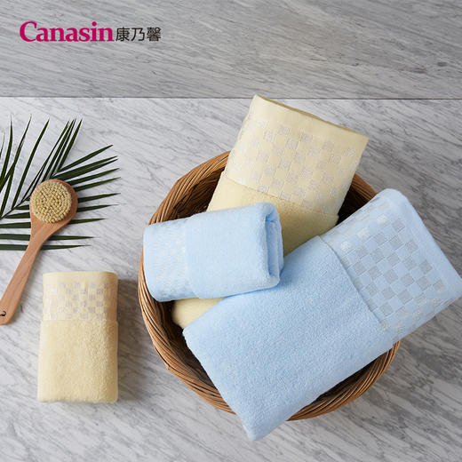 康乃馨  魔方格纯棉轻柔面巾浴巾  单条装 商品图0