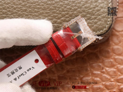 JW梵克雅宝诗意复杂功能系列（巴黎的一天），字面A盘由缟玛瑙跟CNC雕刻铜人打造，机械机芯，女士腕表，皮表带，自动机械机 商品图7