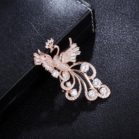 LL-FZBRO015高档大气凤凰锆石胸针