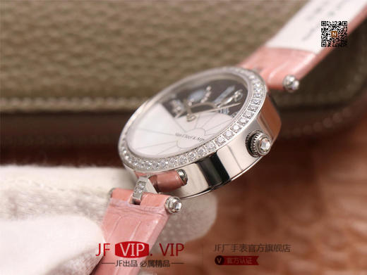 JW梵克雅宝诗意复杂功能系列（巴黎的一天），字面A盘由缟玛瑙跟CNC雕刻铜人打造，机械机芯，女士腕表，皮表带，自动机械机 商品图4