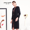 皮尔卡丹女黑色长袖秋季连衣裙时尚假两件职业装一步裙P93DL01B3
 商品缩略图1