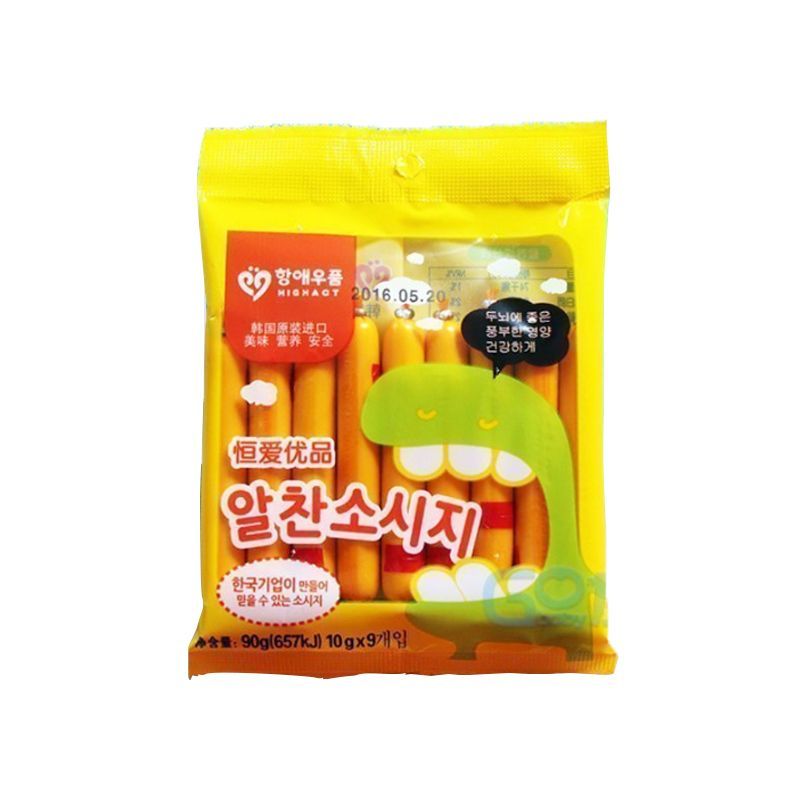 韩国恒爱优品 特制智慧鳕鱼肠 10g*9 富含天然DHAJPY带授权招加盟代理
