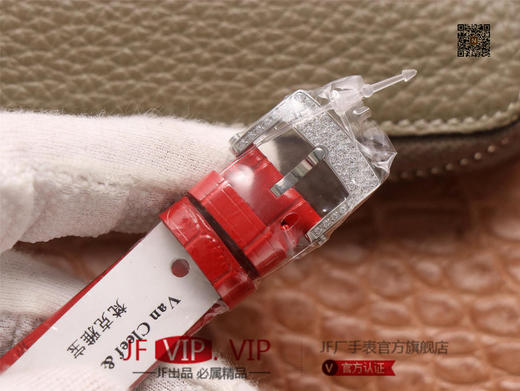 JW梵克雅宝诗意复杂功能系列（巴黎的一天），字面A盘由缟玛瑙跟CNC雕刻铜人打造，机械机芯，女士腕表，皮表带，自动机械机 商品图7