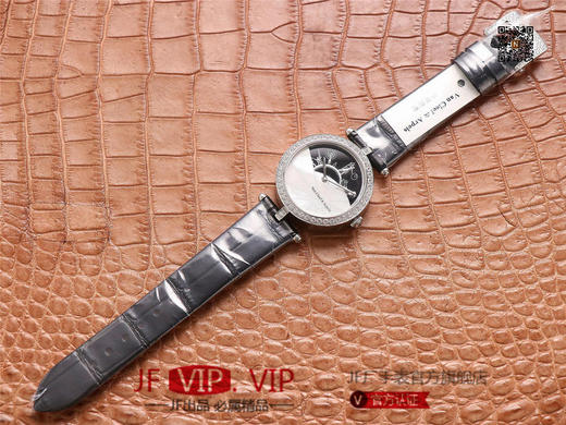 JW梵克雅宝诗意复杂功能系列（巴黎的一天），字面A盘由缟玛瑙跟CNC雕刻铜人打造，机械机芯，女士腕表，皮表带，自动机械机 商品图9