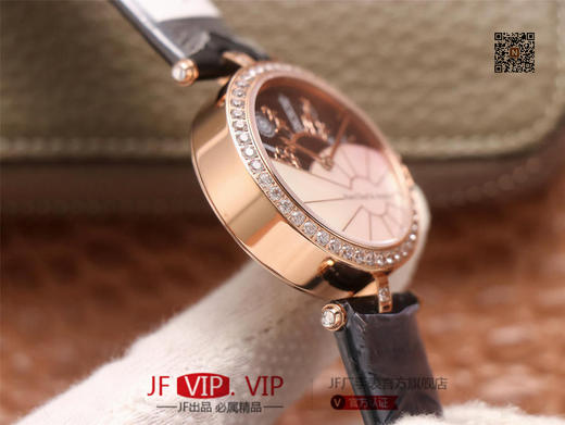 JW梵克雅宝诗意复杂功能系列（巴黎的一天），字面A盘由缟玛瑙跟CNC雕刻铜人打造，机械机芯，女士腕表，皮表带，自动机械机 商品图5