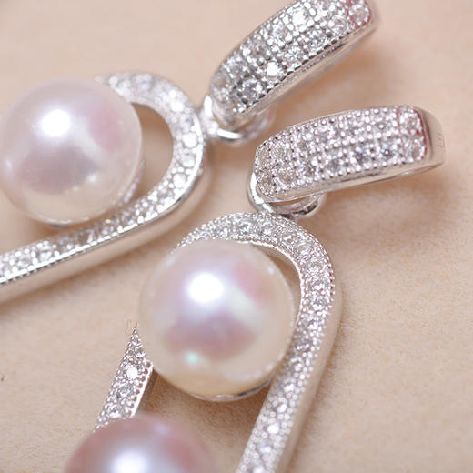 三生石三色福豆珍珠吊坠 商品图3