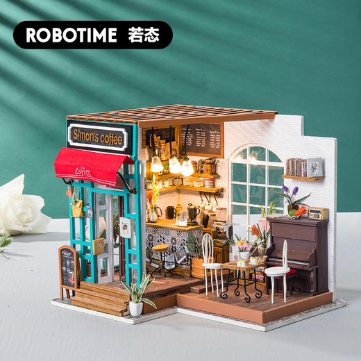 DIY小屋3D立体拼图拼板创意礼物手工拼装咖啡店生日礼物 商品图0