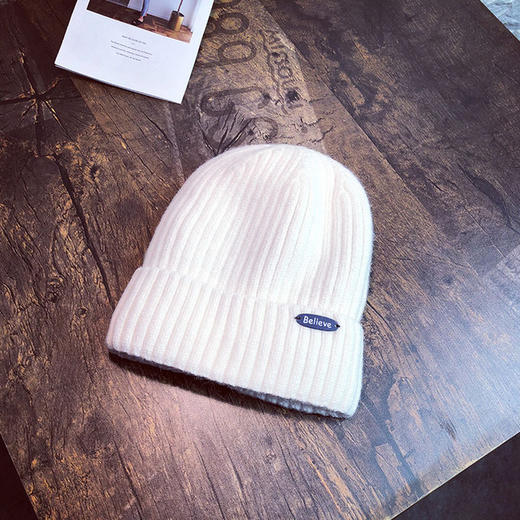 冬季女士针织帽 冬季渔夫帽子 盆帽 韩版 可折叠 保暖帽 商品图3