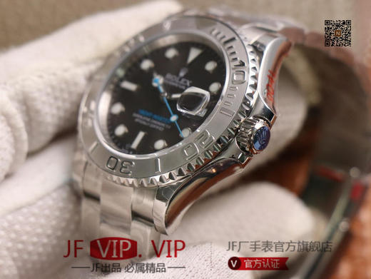 GMF劳力士，游艇名仕型系列，cal.3235机芯，表盘六点位上有劳力皇冠的LOGO，圈口:圈口上的做工更加细腻，经过特殊处理让圈口上不留汗迹 商品图4