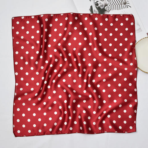 小方巾50x50cm 波点小丝巾女小领巾时尚饰品小围巾 商品图6