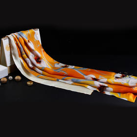 真丝喷绘双面长巾 HA4643