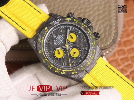 WWF劳力士，宇宙计时迪通拿系列，碳纤维材质打造，镜面双面电镀高透膜工艺，上海7750计时机芯，功能同步原装！男士腕表，绢丝表带，自动 商品图2