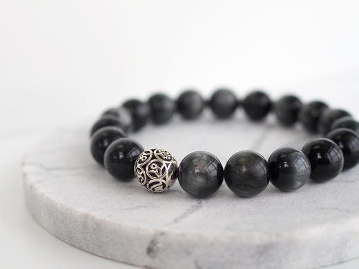 【情侣款】 天然鹰眼石手链 天生一对 原创小众设计 商品图2