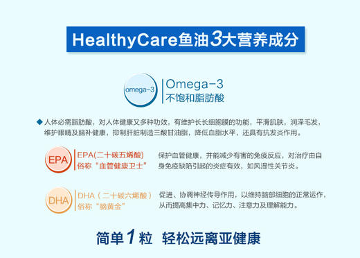 【香港直邮】澳洲Healthy Care原味深海鱼油软胶囊欧米伽3 400粒JPY带授权招加盟代理 商品图5