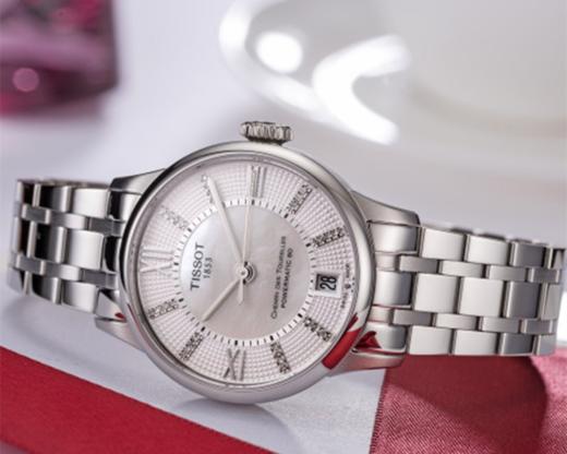 Tissot 天梭杜鲁尔系列钢带80机芯机械女表T099.207.11.116.00 商品图1