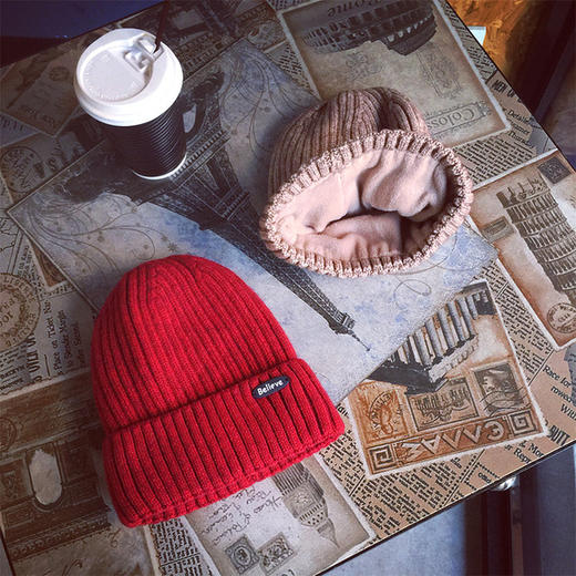 冬季女士针织帽 冬季渔夫帽子 盆帽 韩版 可折叠 保暖帽 商品图0
