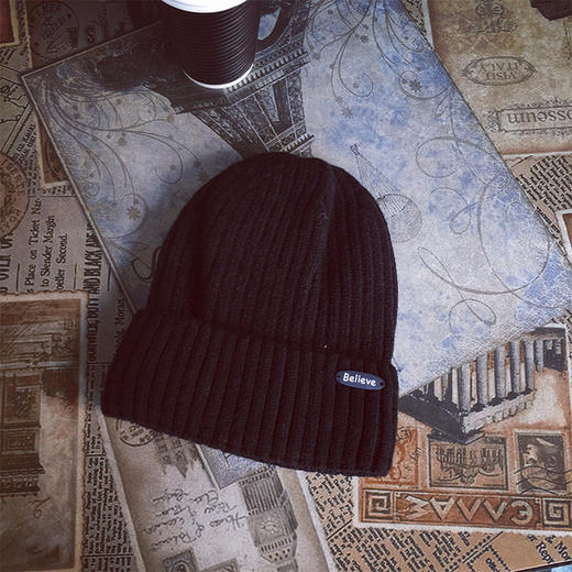 冬季女士针织帽 冬季渔夫帽子 盆帽 韩版 可折叠 保暖帽 商品图4