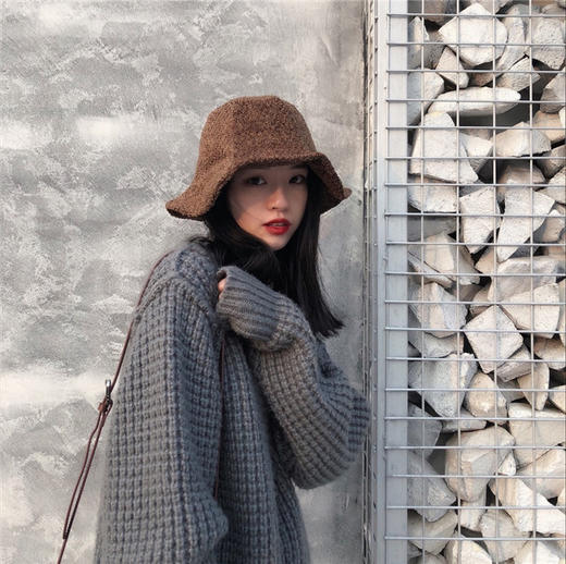 渔夫帽女士秋冬季饰品配饰保暖荷叶边休闲盆帽子 商品图3