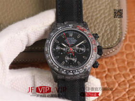 WWF劳力士，宇宙计时迪通拿系列，碳纤维材质打造，镜面双面电镀高透膜工艺，上海7750计时机芯，功能同步原装！男士腕表，绢丝表带，自动