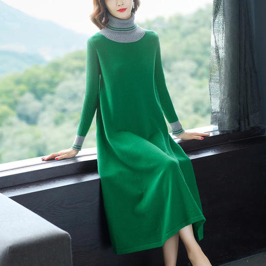 HT-5248新款时尚中长款打底毛衣裙 XCX 商品图0