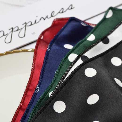 小方巾50x50cm 波点小丝巾女小领巾时尚饰品小围巾 商品图3