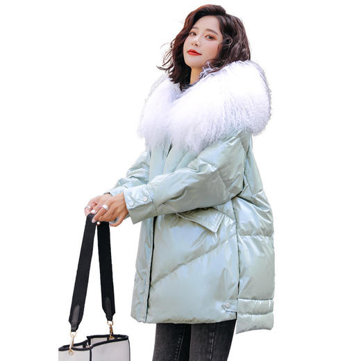 LJY-YJ8970-1106冬季新款配毛领洋气连帽羽绒服 商品图4