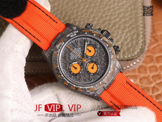 WWF劳力士，宇宙计时迪通拿系列，碳纤维材质打造，镜面双面电镀高透膜工艺，上海7750计时机芯，功能同步原装！男士腕表，绢丝表带，自动 商品图2