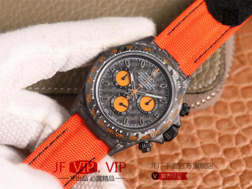 WWF劳力士，宇宙计时迪通拿系列，碳纤维材质打造，镜面双面电镀高透膜工艺，上海7750计时机芯，功能同步原装！男士腕表，绢丝表带，自动 商品图1