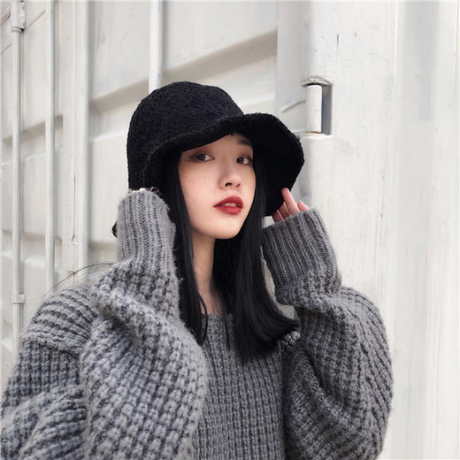 渔夫帽女士秋冬季饰品配饰保暖荷叶边休闲盆帽子 商品图1