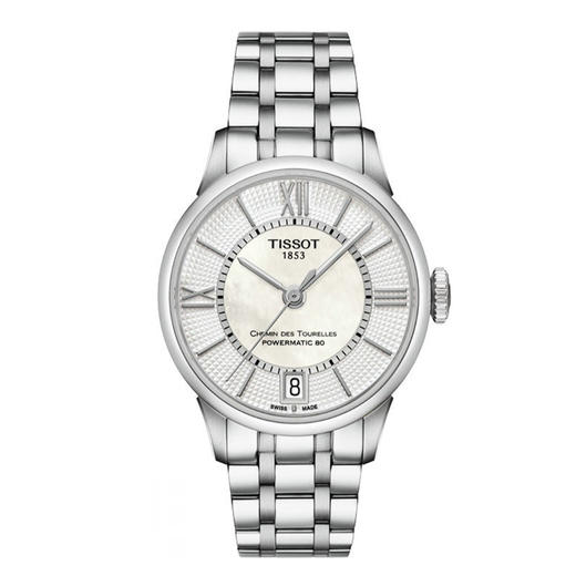 Tissot 天梭杜鲁尔系列钢带80机芯机械女表T099.207.11.118.00 商品图1