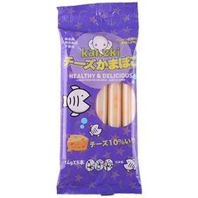 卡爱迪 日本原装进口蔬菜原味干酪鱼肉香肠宝宝零食辅食14g*5JPY带授权招加盟代理