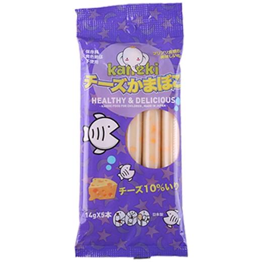 卡爱迪 日本原装进口蔬菜原味干酪鱼肉香肠宝宝零食辅食14g*5JPY带授权招加盟代理 商品图0
